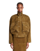 Brown Softcore Suede Jacket | PDP | Antonia