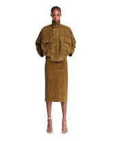 Brown Softcore Suede Jacket | PDP | Antonia