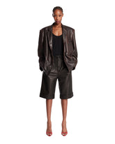Brown Leather Shorts | PDP | Antonia
