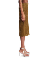 Brown Midi Suede Skirt | PDP | Antonia