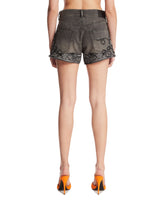 Black X-Boyfriend Applique Shorts | PDP | Antonia