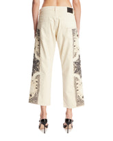 White Cropped Applique Jeans | PDP | Antonia