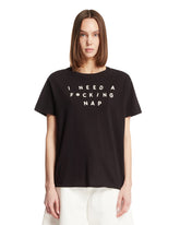 Black Cotton T-Shirt With Logo | PDP | Antonia