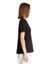 Black Cotton T-Shirt With Logo | PDP | Antonia
