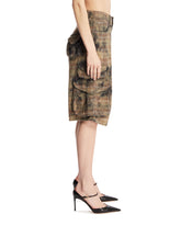 Green Plaid Cargo Shorts | PDP | Antonia