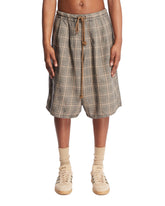 Brown Checked Shorts | PDP | Antonia