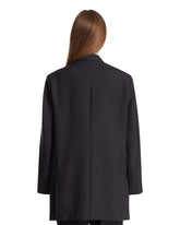 Blue Wool Double-Breasted Jacket | PDP | Antonia
