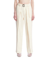 White Cotton Trousers | PDP | Antonia