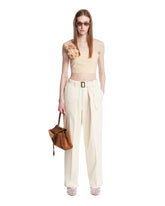 White Cotton Trousers | PDP | Antonia