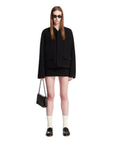 Black Wool Cropped Walker Jacket | PDP | Antonia