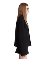 Black Wool Cropped Walker Jacket | PDP | Antonia