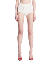 White Ribbed Shorts | PDP | Antonia