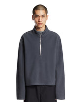 Gray Wool Fleece Sweater | PDP | Antonia