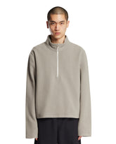 Light Gray Wool Fleece Sweater | PDP | Antonia