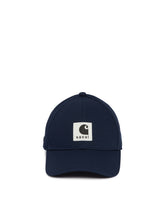 Sacai x Carhartt WIP Blue Logo Cap | PDP | Antonia