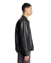 Black Leather Blouson Jacket | PDP | Antonia