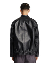 Black Leather Blouson Jacket | PDP | Antonia