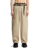 Beige Double-Layer Cargo Trousers | PDP | Antonia