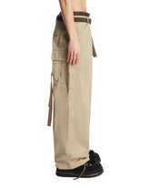 Beige Double-Layer Cargo Trousers | PDP | Antonia