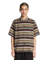 Brown Short-Sleeve Striped Shirt | PDP | Antonia
