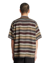 Brown Short-Sleeve Striped Shirt | PDP | Antonia