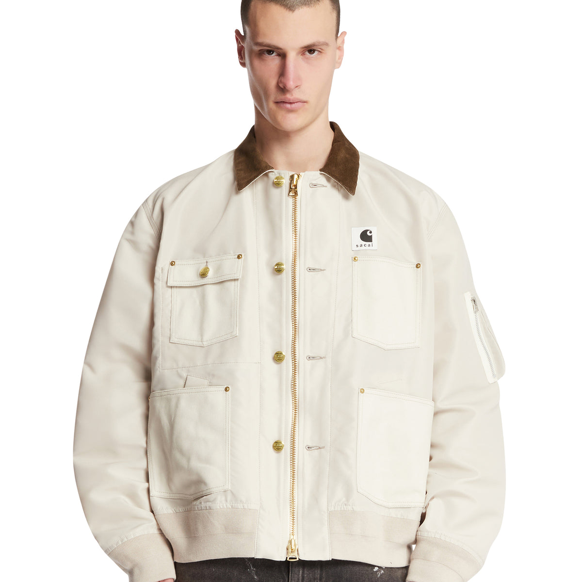 Sacai x Carhartt WIP Beige Nylon Twill x Duck Blouson | SACAI 