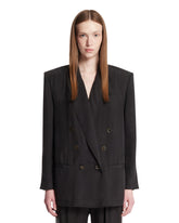 Giacca In Seta Habutai Nera | PDP | Antonia