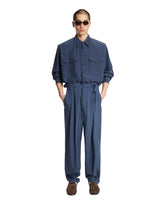 Blue Viscose and Silk Shirt | PDP | Antonia