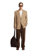 Beige Wool And Mohair Canvas Jacket | PDP | Antonia