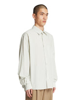 Green Striped Cotton Shirt | PDP | Antonia