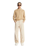 Beige Cotton and Silk Knit Polo | PDP | Antonia