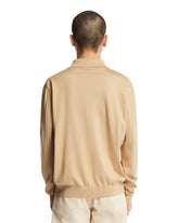 Beige Cotton and Silk Knit Polo | PDP | Antonia