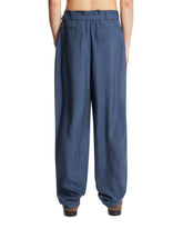 Blue Silk Belted Pants | PDP | Antonia