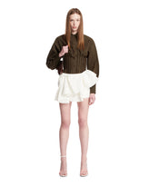 Green Waist-Pleated Shirt | PDP | Antonia