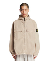 Beige Hooded Windbreaker Jacket | PDP | Antonia