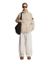 Beige Hooded Windbreaker Jacket | PDP | Antonia