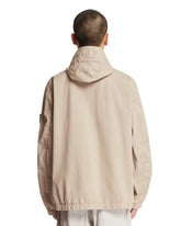 Beige Hooded Windbreaker Jacket | PDP | Antonia