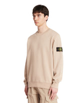 Beige Cotton Sweatshirt | PDP | Antonia