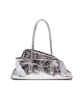 Silver Small La Passeggiata Leather Bag | PDP | Antonia