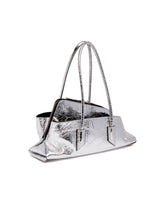 Silver Small La Passeggiata Leather Bag | PDP | Antonia