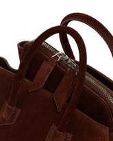 Brown La Passeggiata Mini Suede Bag | PDP | Antonia