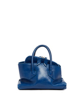 Blue Mini La Passeggiata Leather Bag | PDP | Antonia