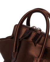 Brown La Passeggiata Mini Satin Bag | PDP | Antonia