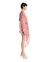 Orange Zebra-Print Mini Wrap Dress | PDP | Antonia