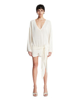 White Viscose Mini Dress | PDP | Antonia