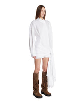 White Draped Shirt Dress | PDP | Antonia