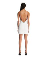 White Feather-Embellished Dress | PDP | Antonia