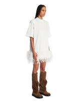 White Feather T-Shirt Dress | PDP | Antonia