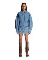 Blue Twisted Denim Dress | PDP | Antonia