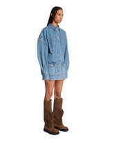 Blue Twisted Denim Dress | PDP | Antonia